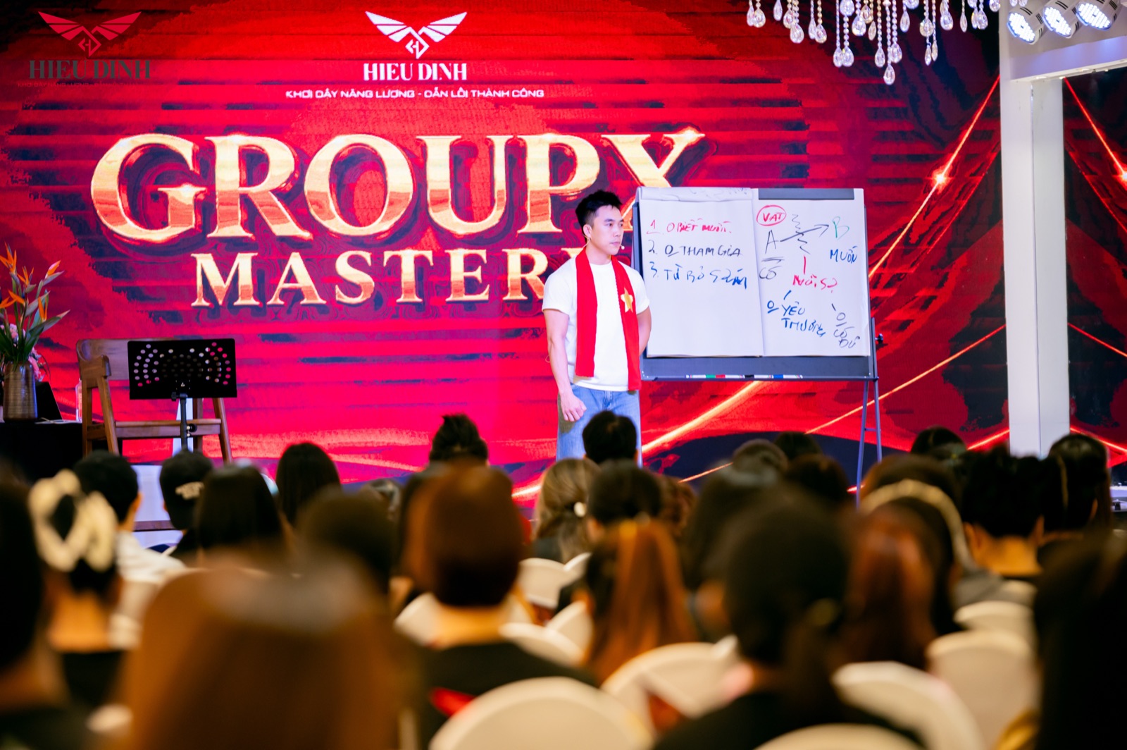 Thạc sĩ Nguyễn Đình Hiếu trên sân khấu GroupX Mastery